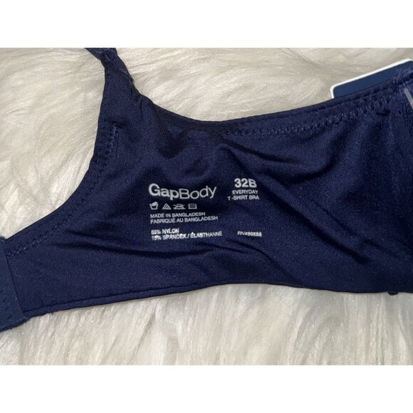 Gap Body Everyday T-Shirt Bra Lined Underwire Womens 32B Blue New Nwt - Picture 6 of 6